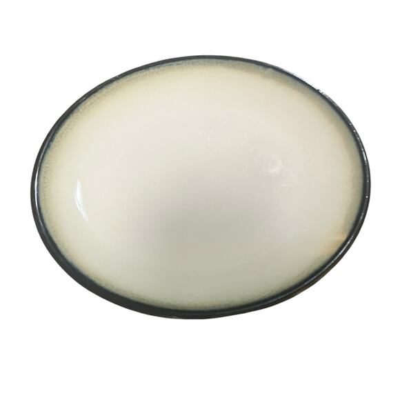 Sango Nova Salad Plate 8" Black 4932 Black Gray Drip Glaze - Picture 1 of 5